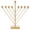 Vintiquewise Nine Branch Electric Chabad Judaica Chanukah Menorah with LED Candle Design Candlestick, Gold QI004204.GD - alternate 4